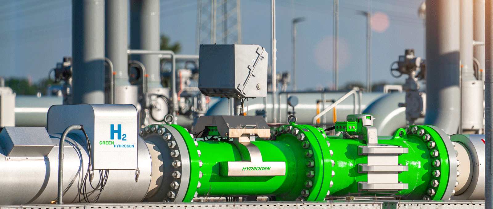 Green hydrogen-powered industrial plant operations