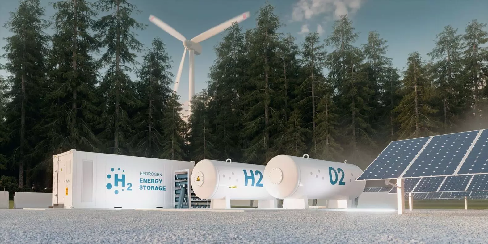 Large-scale hydrogen storage facility